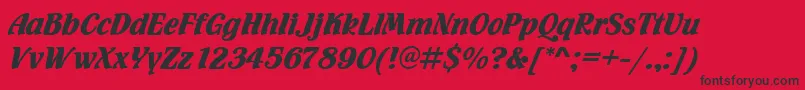 Flamencod Font – Black Fonts on Red Background