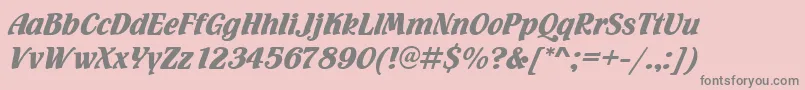 Flamencod Font – Gray Fonts on Pink Background