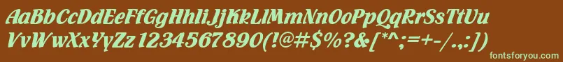 Flamencod Font – Green Fonts on Brown Background