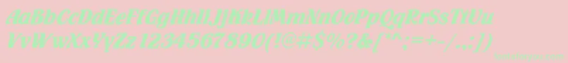 Flamencod Font – Green Fonts on Pink Background