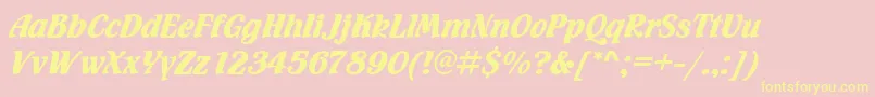 Flamencod Font – Yellow Fonts on Pink Background