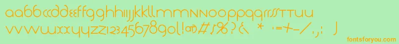Tschich Font – Orange Fonts on Green Background