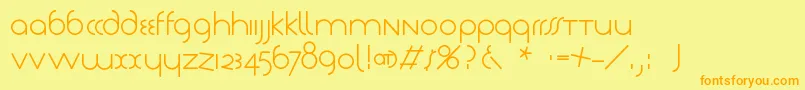 Tschich Font – Orange Fonts on Yellow Background