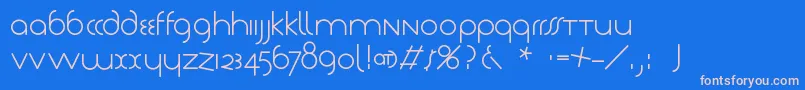 Tschich Font – Pink Fonts on Blue Background