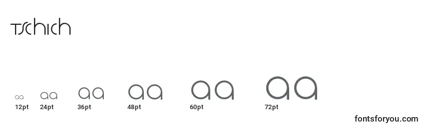 Tschich Font Sizes