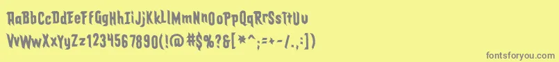 Eldergods Font – Gray Fonts on Yellow Background