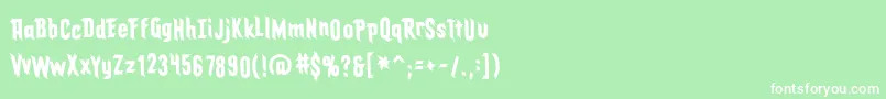 Eldergods Font – White Fonts on Green Background