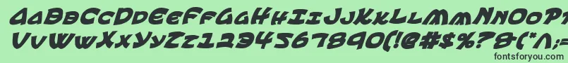 EphesianCondboldital Font – Black Fonts on Green Background