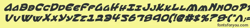 EphesianCondboldital Font – Black Fonts on Yellow Background