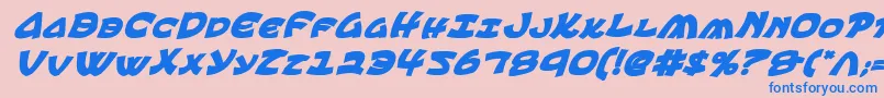 EphesianCondboldital Font – Blue Fonts on Pink Background