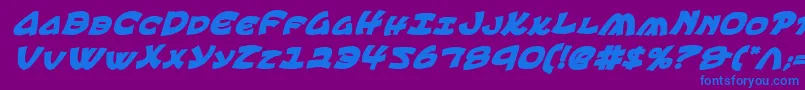 EphesianCondboldital Font – Blue Fonts on Purple Background