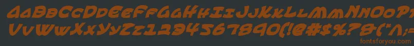 EphesianCondboldital Font – Brown Fonts on Black Background