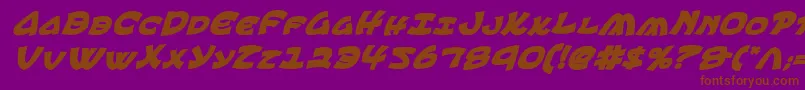 EphesianCondboldital Font – Brown Fonts on Purple Background