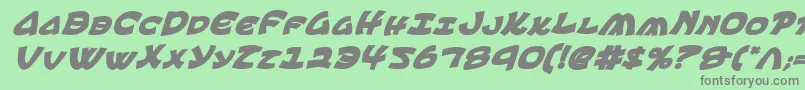 EphesianCondboldital Font – Gray Fonts on Green Background