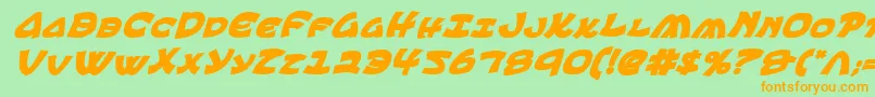 EphesianCondboldital Font – Orange Fonts on Green Background