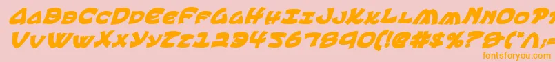 EphesianCondboldital Font – Orange Fonts on Pink Background
