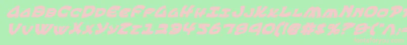EphesianCondboldital Font – Pink Fonts on Green Background