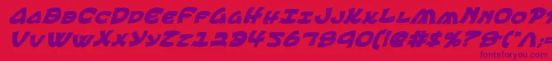 EphesianCondboldital Font – Purple Fonts on Red Background