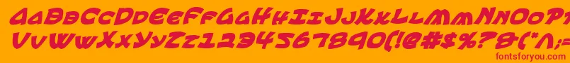 EphesianCondboldital Font – Red Fonts on Orange Background