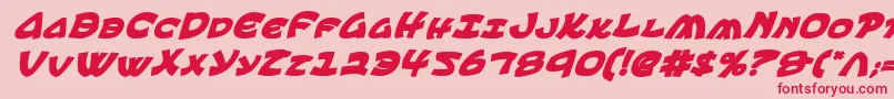 EphesianCondboldital Font – Red Fonts on Pink Background