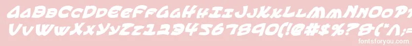 Шрифт EphesianCondboldital – белые шрифты на розовом фоне