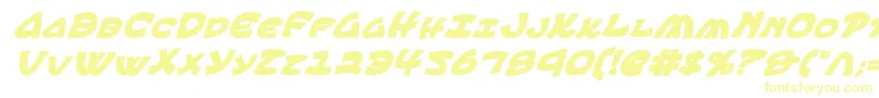 EphesianCondboldital Font – Yellow Fonts on White Background