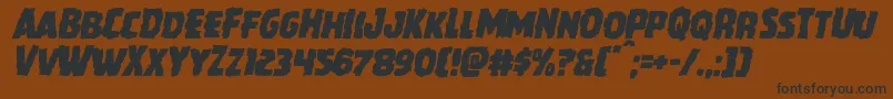 Howlinmadmangleital Font – Black Fonts on Brown Background
