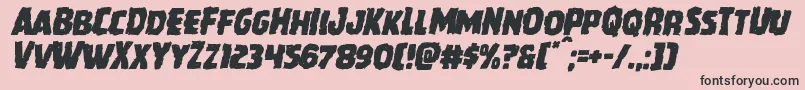 Howlinmadmangleital Font – Black Fonts on Pink Background