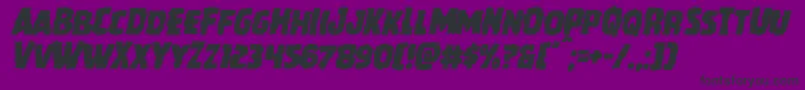 フォントHowlinmadmangleital – 紫の背景に黒い文字
