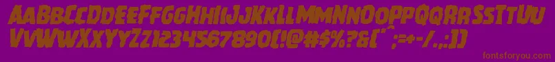 Howlinmadmangleital-fontti – ruskeat fontit violetilla taustalla