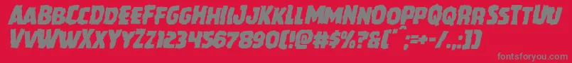 Howlinmadmangleital Font – Gray Fonts on Red Background