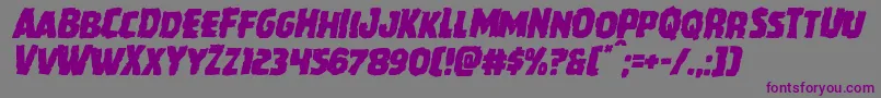 Howlinmadmangleital Font – Purple Fonts on Gray Background