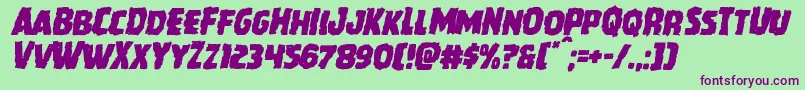 Howlinmadmangleital Font – Purple Fonts on Green Background