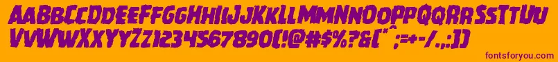 Howlinmadmangleital Font – Purple Fonts on Orange Background