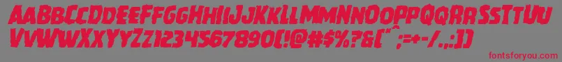 Howlinmadmangleital Font – Red Fonts on Gray Background