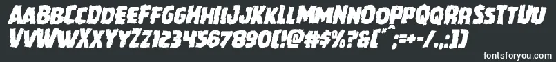 フォントHowlinmadmangleital – 黒い背景に白い文字