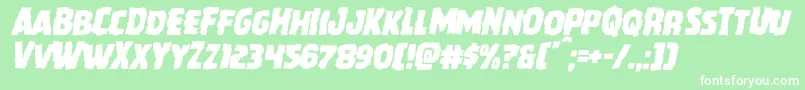 Howlinmadmangleital Font – White Fonts on Green Background