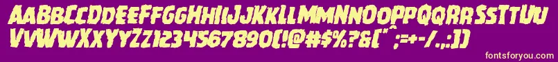 Howlinmadmangleital Font – Yellow Fonts on Purple Background