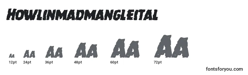 Howlinmadmangleital Font Sizes