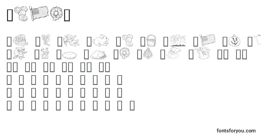 Schriftart Gehos – Alphabet, Zahlen, spezielle Symbole