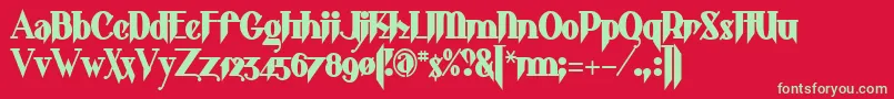 フォントShark – 赤い背景に緑の文字