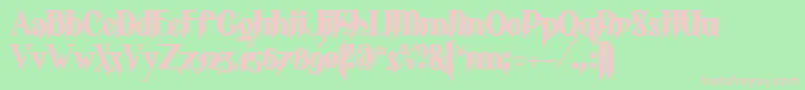 Shark Font – Pink Fonts on Green Background