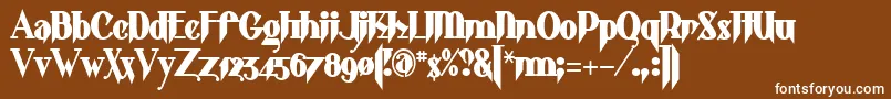 フォントShark – 茶色の背景に白い文字