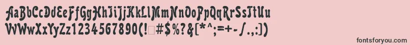 Karollaatt-Schriftart – Schwarze Schriften auf rosa Hintergrund