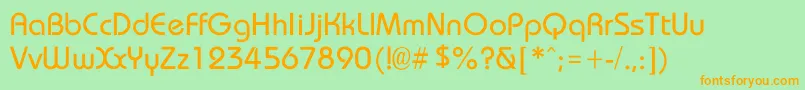 Opal Font – Orange Fonts on Green Background