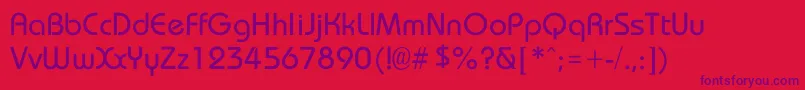 Opal Font – Purple Fonts on Red Background
