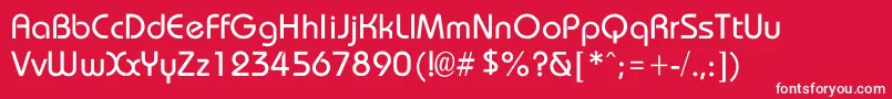Opal Font – White Fonts on Red Background