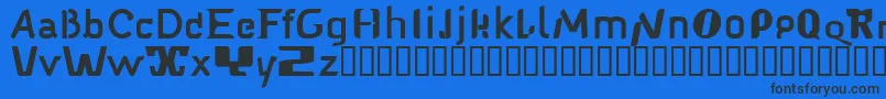 Babelfish1 Font – Black Fonts on Blue Background