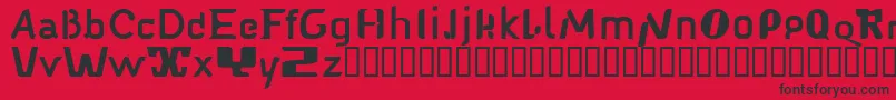 Babelfish1 Font – Black Fonts on Red Background