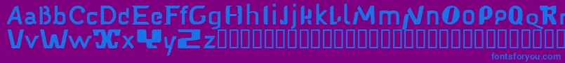 フォントBabelfish1 – 紫色の背景に青い文字